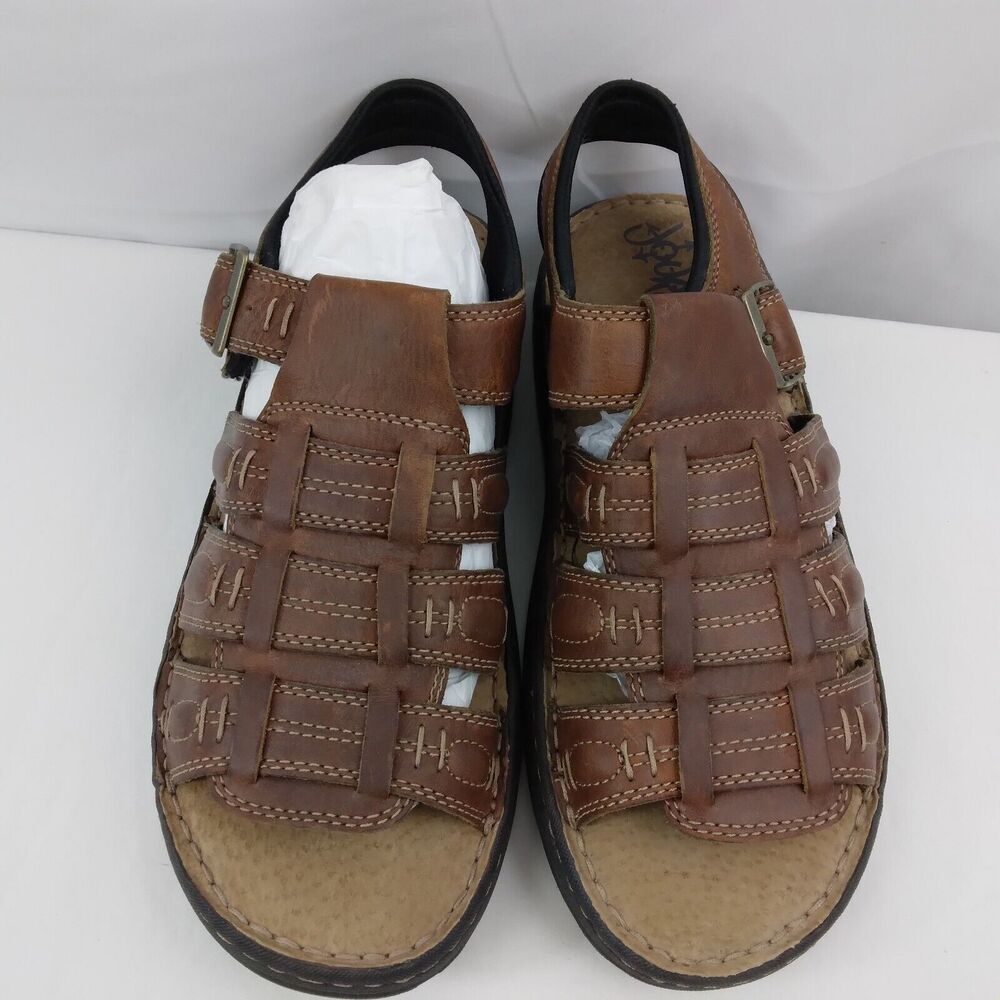 Journeys Fisherman Open Toe Sandals Brown Leather Y2K 90s Shoes Mens Size 10 M - Picture 4 of 13